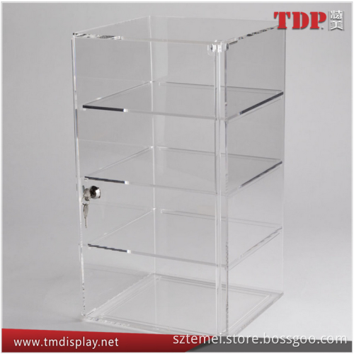 manufactures countertop accessories bread bakery candy cheap lockable jewelry display showcase acrylic jewelry showcase for sale